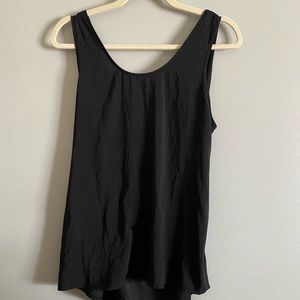 Black cross cross back tank